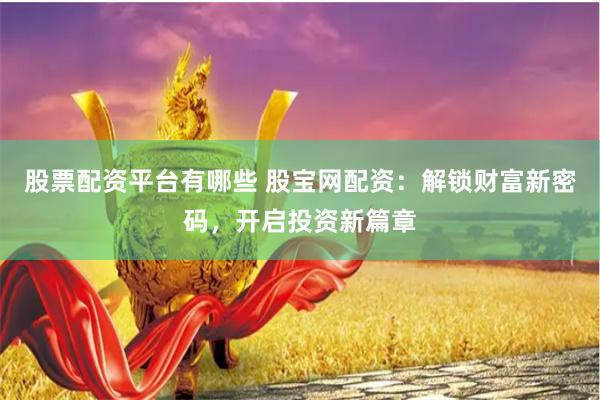 股票配资平台有哪些 股宝网配资：解锁财富新密码，开启投资新篇章